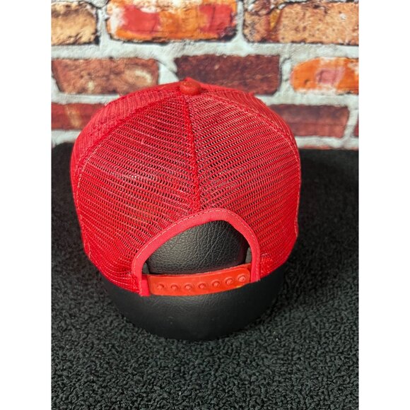 Vintage Cincinnati Reds New Era Red Mesh Snapback Cap With White "C" Logo R3 - Picture 2 of 4